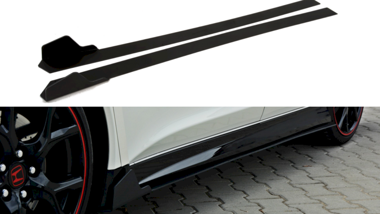 RACING SIDE SKIRTS DIFFUSERS HONDA CIVIC IX TYPE R (2015-2017)