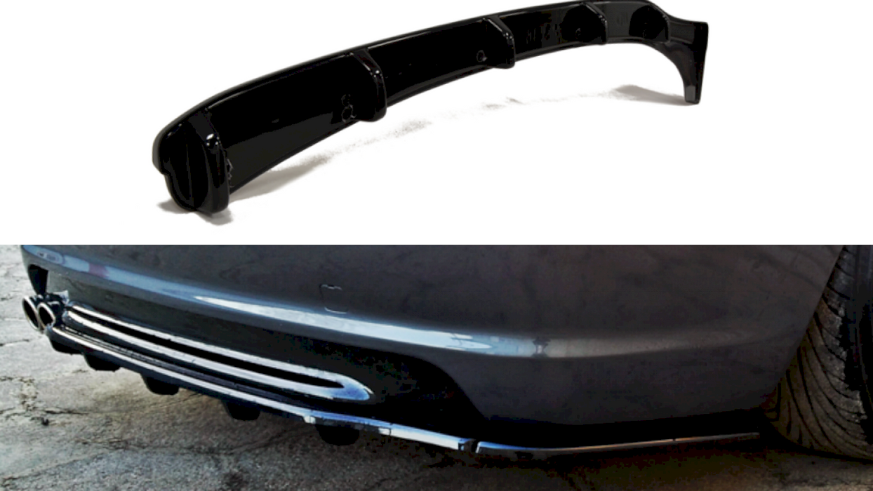 CENTRAL REAR SPLITTER BMW 3 E46 MPACK COUPE (WITH VERTICAL BARS)