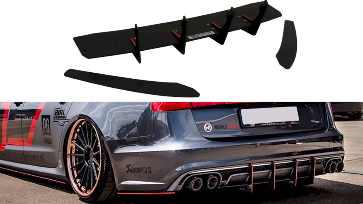 AUDI S6 C7 AVANT (CNC) REAR DIFFUSER & REAR SIDE SPLITTERS