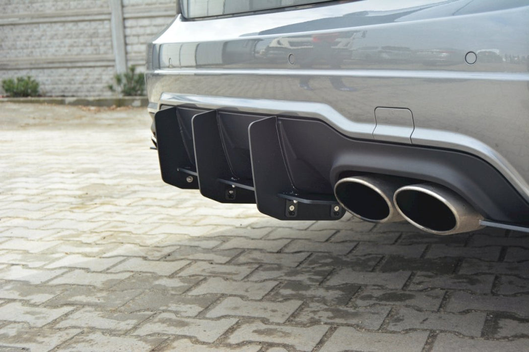 MERCEDES C W204 AMG-LINE FACELIFT REAR DIFFUSER & REAR SIDE SPLITTERS