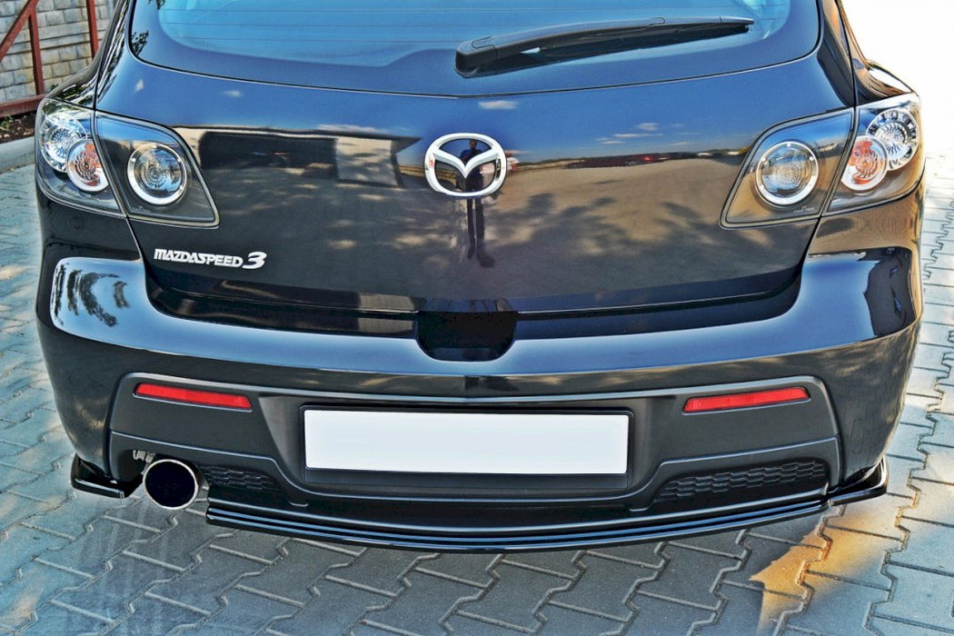 CENTRAL REAR SPLITTER MAZDA 3 MPS MK1 PREFACE (WITHOUT VERTICAL BARS)