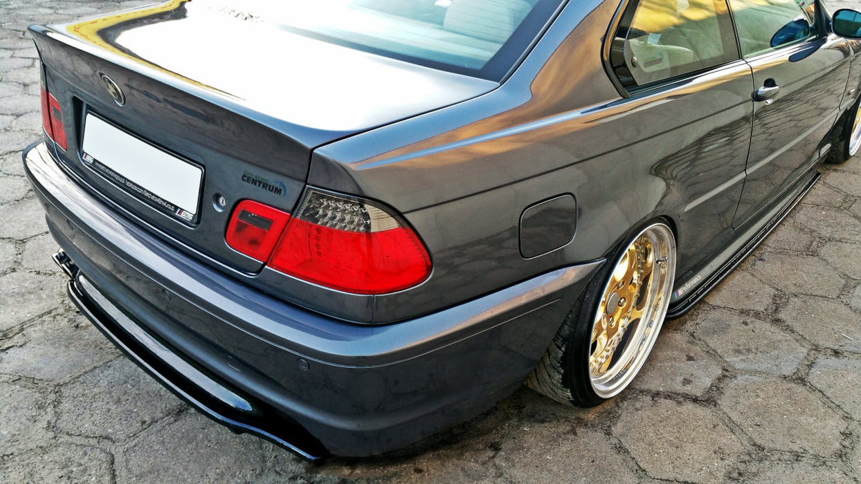 CENTRAL REAR SPLITTER BMW 3 E46 MPACK COUPE (WITHOUT VERTICAL BARS)