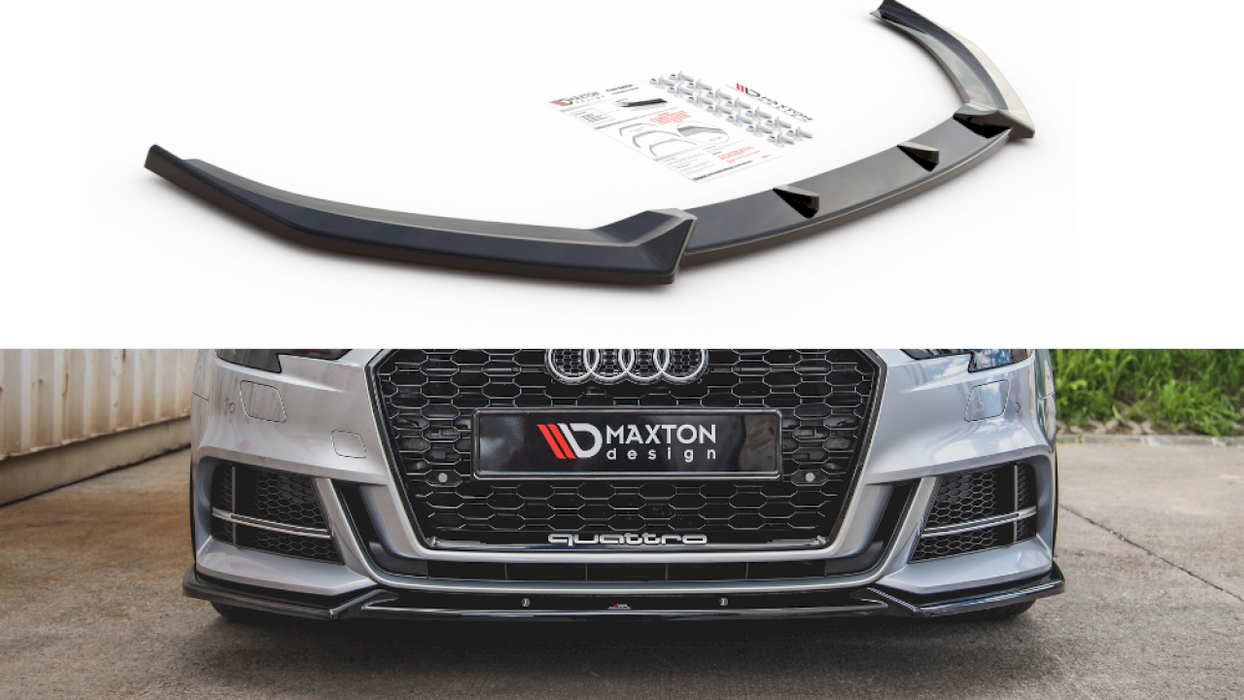 FRONT SPLITTER V.3 AUDI S3 / A3 S-LINE 8V FACELIFT SEDAN (2016-2020)