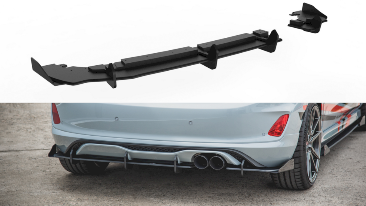 STREET PRO REAR DIFFUSER(+FLAPS) FORD FIESTA MK8 ST (2018-) — Emerald ...