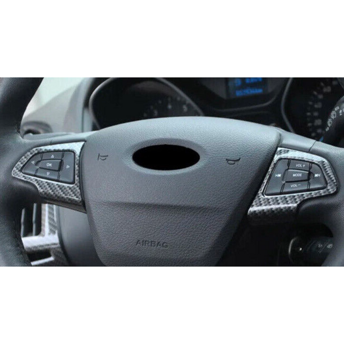 ABS Carbon Fiber Texture Steering Wheel Cover For 2012-2014 Ford Focus MK3 Sedan & Hatchback – 3-Piece Set