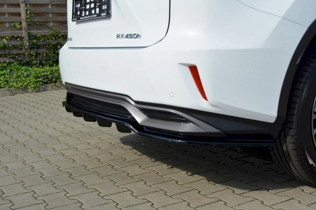 CENTRAL REAR SPLITTER LEXUS RX MK4 H (WITH VERTICAL BARS)