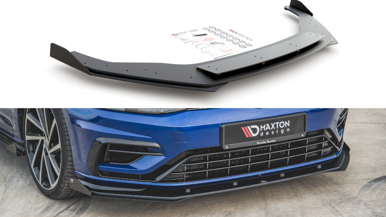 MAXTON RACING FRONT SPLITTER + FLAPS VW GOLF 7 R / R-LINE FACELIFT