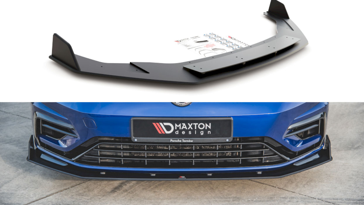 MAXTON RACING FRONT SPLITTER V.2 VW GOLF 7 R / R-LINE FACELIFT