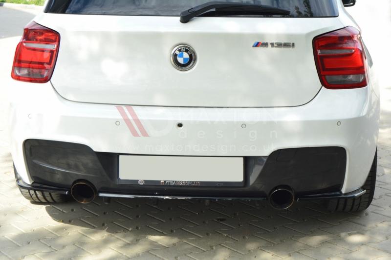 CENTRAL REAR SPLITTER BMW 1 F20/F21 M-POWER (WITH VERTICAL BARS)