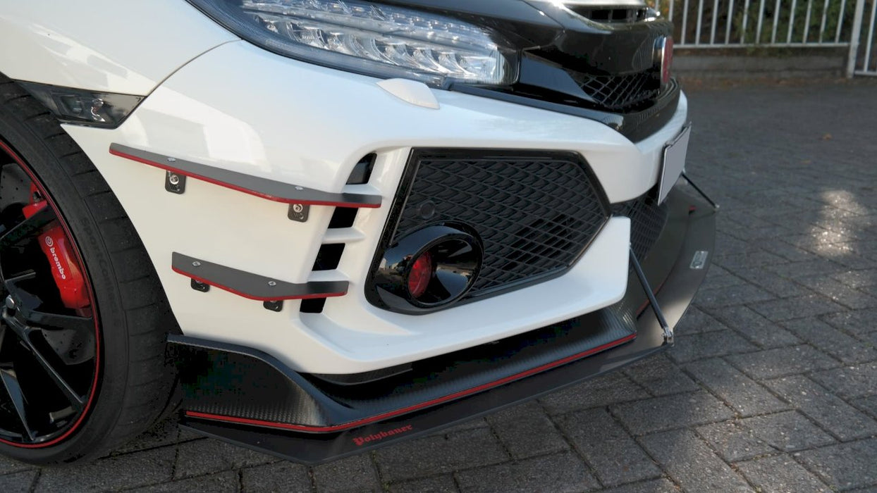 FRONT CANARDS HONDA CIVIC MK10 TYPE-R (2017-UP)