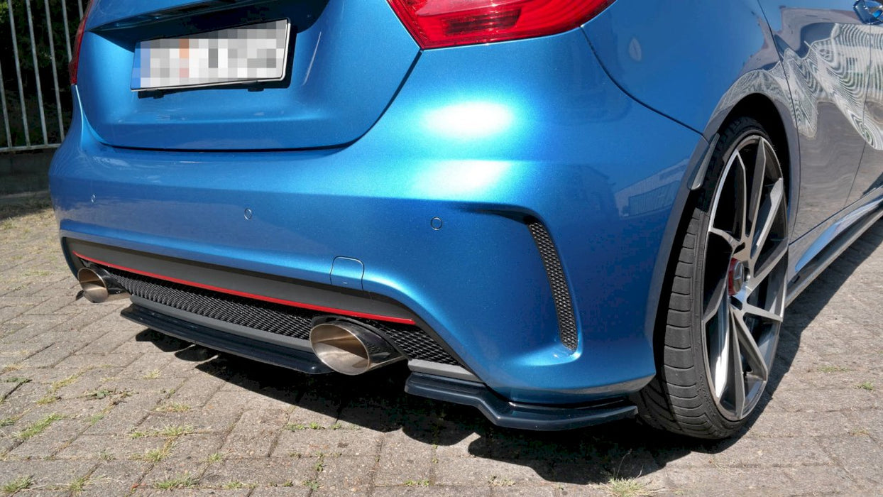 CENTRAL REAR SPLITTER (NO VERTICAL BARS) MERCEDES A-CLASS W176 AMG-LINE PRE-FACELIFT (2013-2015)