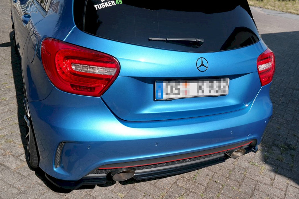 CENTRAL REAR SPLITTER (NO VERTICAL BARS) MERCEDES A-CLASS W176 AMG-LINE PRE-FACELIFT (2013-2015)