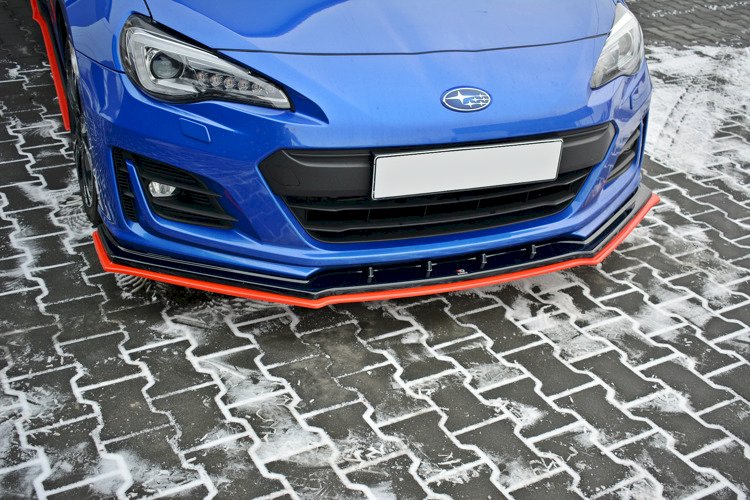 FRONT SPLITTER (BLACK & RED) V.4 SUBARU BRZ FACELIFT 2017-UP