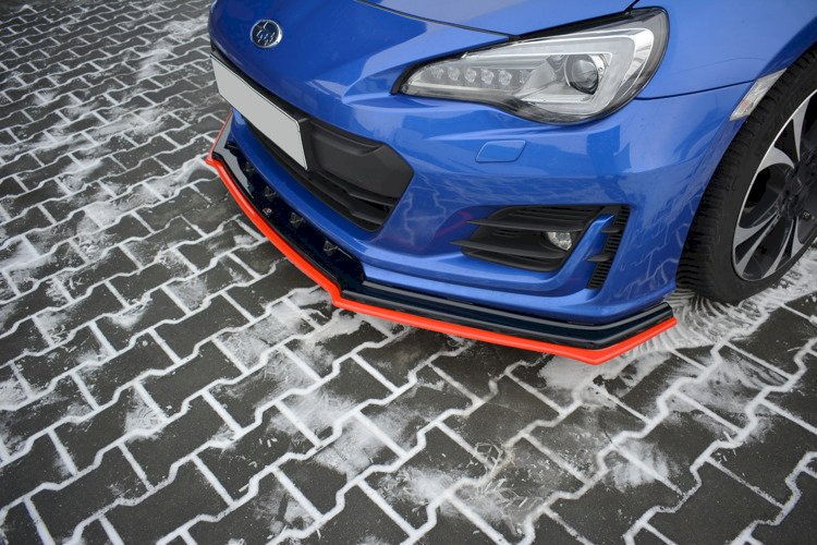 FRONT SPLITTER (BLACK & RED) V.4 SUBARU BRZ FACELIFT 2017-UP