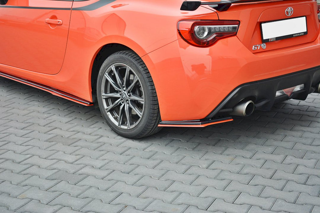 Red Gt86 Rear REAR SIDE SPLITTERS (BLACK & RED) V.2 TOYOTA GT86 FACELIFT (2017-UP ...